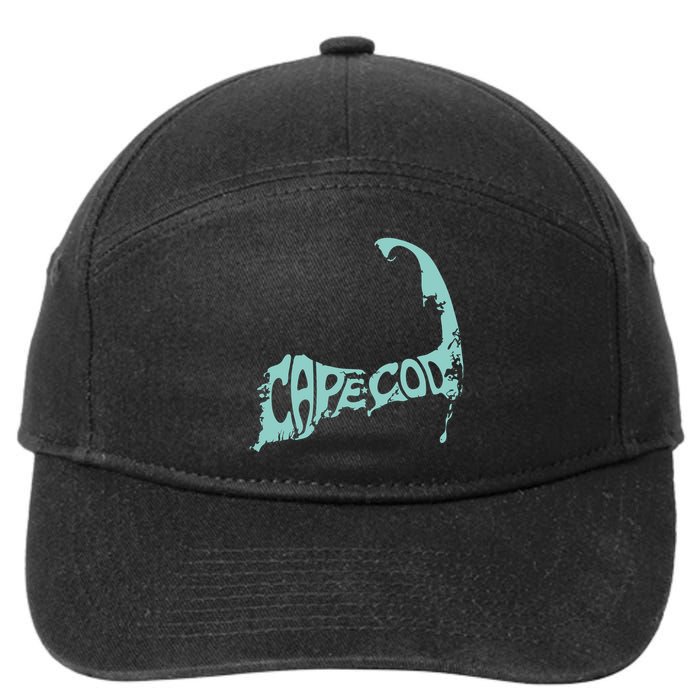 Cape Cod Word Art 7-Panel Snapback Hat
