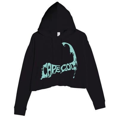 Cape Cod Word Art Crop Fleece Hoodie