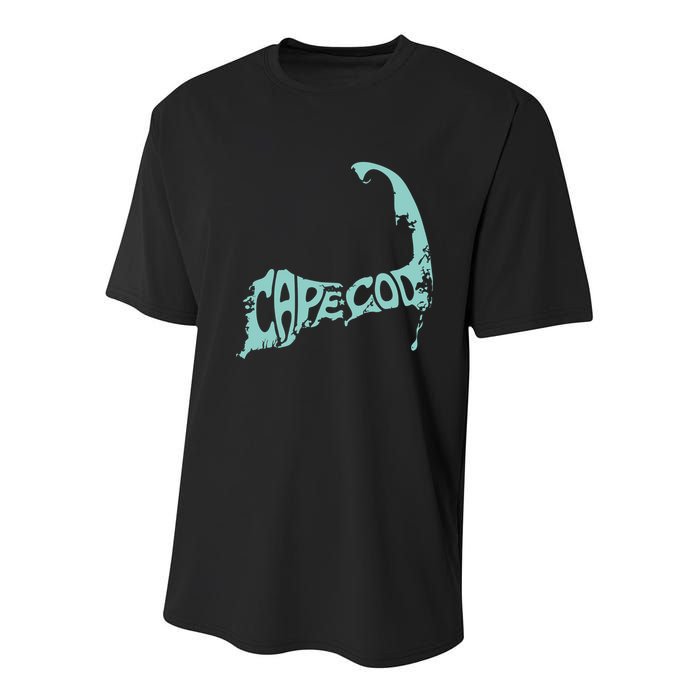 Cape Cod Word Art Youth Performance Sprint T-Shirt