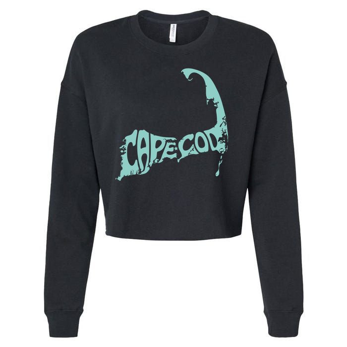 Cape Cod Word Art Cropped Pullover Crew