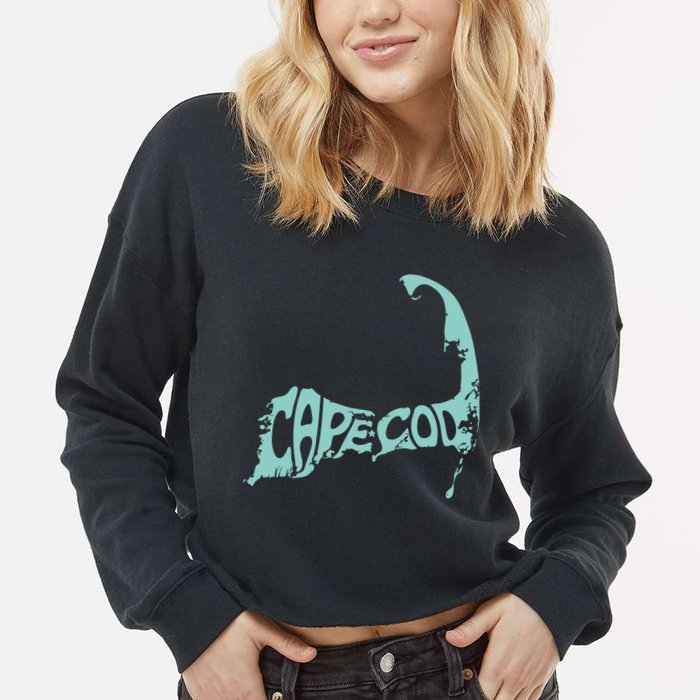 Cape Cod Word Art Cropped Pullover Crew
