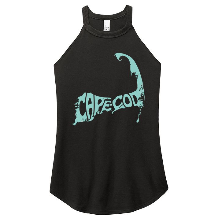 Cape Cod Word Art Women's Perfect Tri Rocker Tank