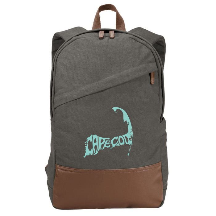 Cape Cod Word Art Cotton Canvas Backpack