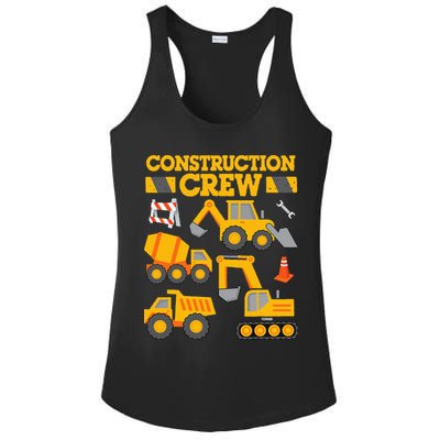 Construction Crew Worker Excavator Ladies PosiCharge Competitor Racerback Tank