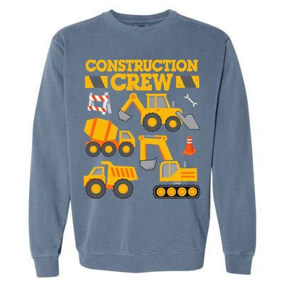 Construction Crew Worker Excavator Garment-Dyed Sweatshirt