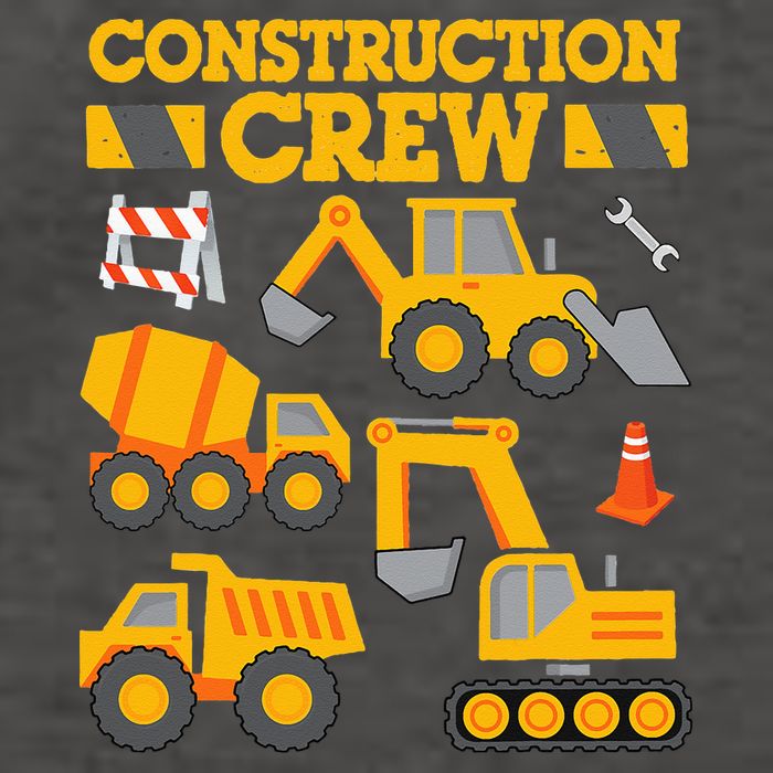 Construction Crew Worker Excavator Vector Backpack