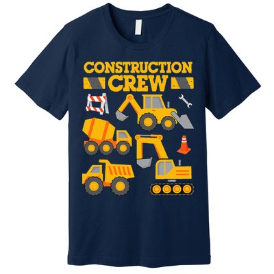 Construction Crew Worker Excavator Premium T-Shirt