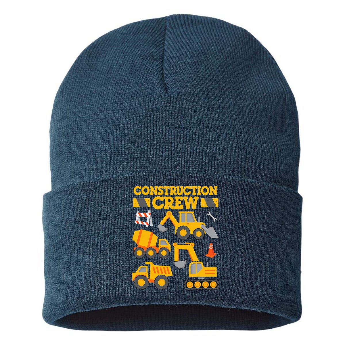 Construction Crew Worker Excavator Sustainable Knit Beanie