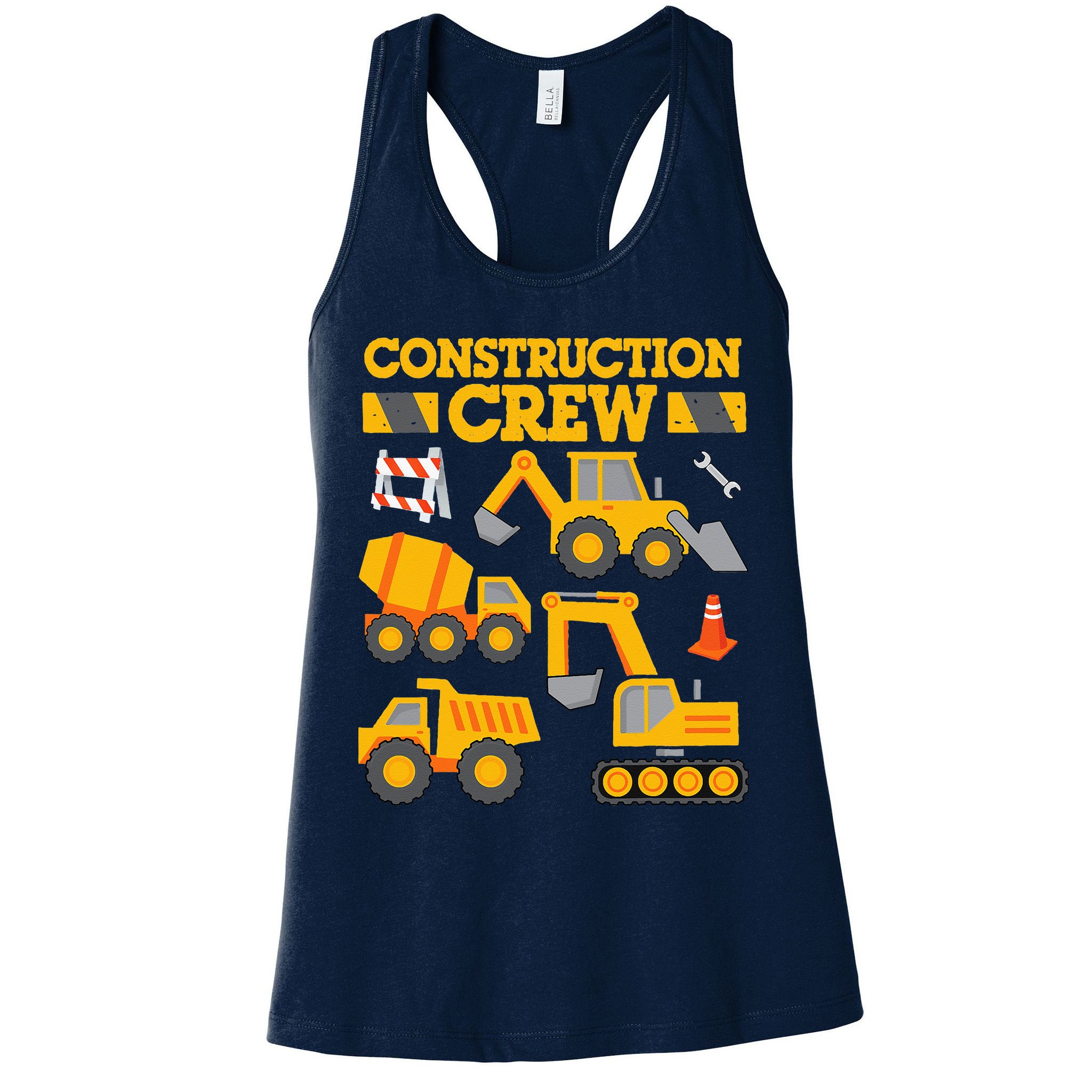 Construction Crew Worker Excavator Womens Tank Top