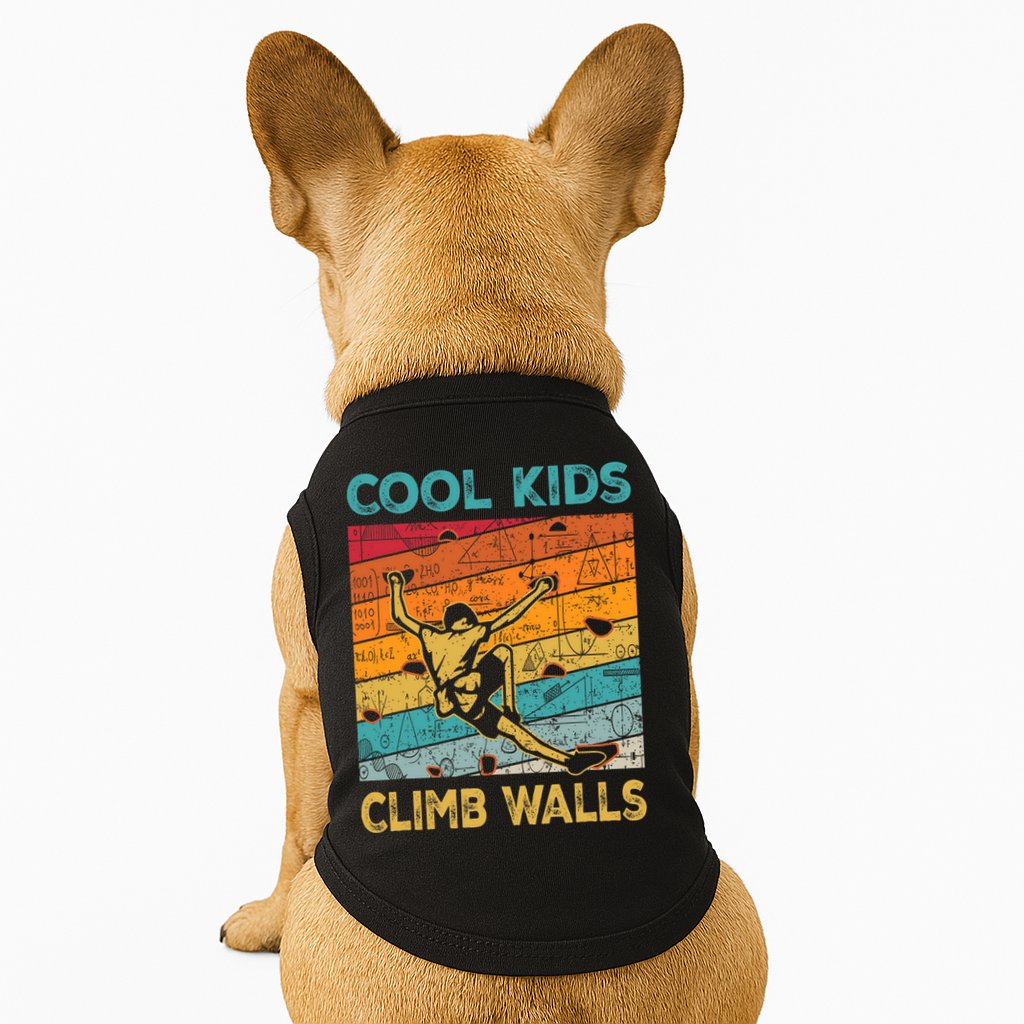 Cool Climb Walls Extreme Sport Rock Climbing Bouldering Doggie Tank