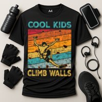 Cool Climb Walls Extreme Sport Rock Climbing Bouldering Cooling Performance Crew T-Shirt