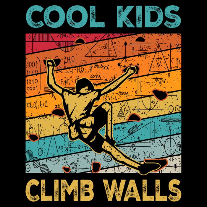Cool Climb Walls Extreme Sport Rock Climbing Bouldering Cooling Performance Crew T-Shirt