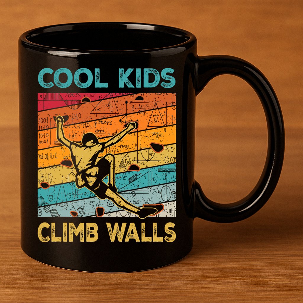 Cool Climb Walls Extreme Sport Rock Climbing Bouldering 11oz C Handle Ceramic Mug
