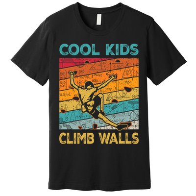 Cool Climb Walls Extreme Sport Rock Climbing Bouldering Premium T-Shirt