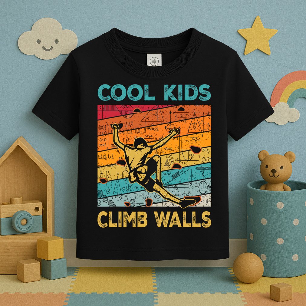Cool Climb Walls Extreme Sport Rock Climbing Bouldering Toddler T-Shirt