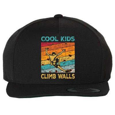 Cool Climb Walls Extreme Sport Rock Climbing Bouldering Wool Snapback Cap