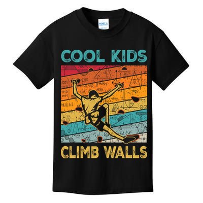 Cool Climb Walls Extreme Sport Rock Climbing Bouldering Kids T-Shirt