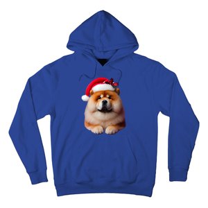 Chow Chow With Santa Hat Christmas Dog Owner Lover Xmas Mom Gift Hoodie