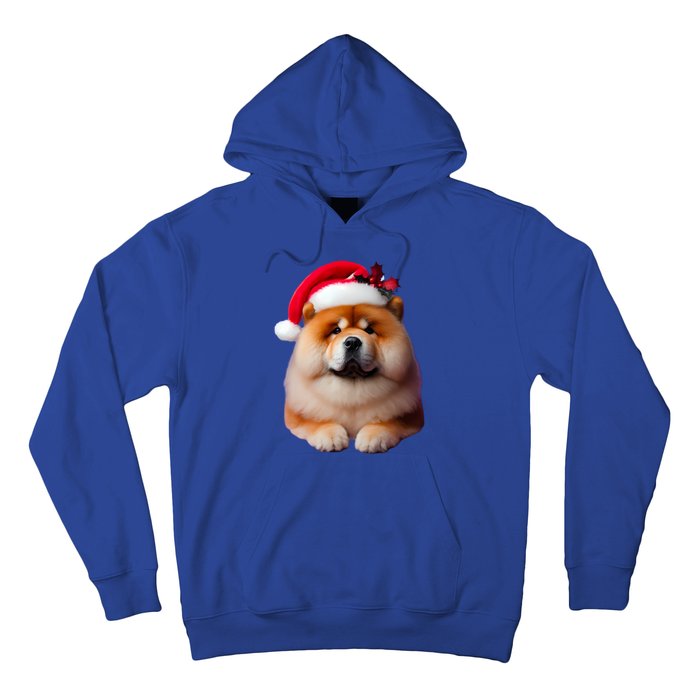 Chow Chow With Santa Hat Christmas Dog Owner Lover Xmas Mom Gift Hoodie