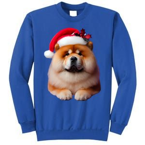 Chow Chow With Santa Hat Christmas Dog Owner Lover Xmas Mom Gift Sweatshirt