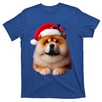 Chow Chow With Santa Hat Christmas Dog Owner Lover Xmas Mom Gift T-Shirt