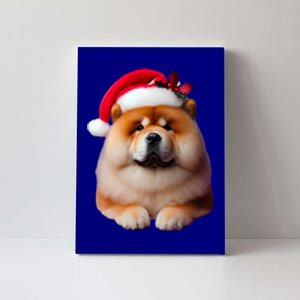 Chow Chow With Santa Hat Christmas Dog Owner Lover Xmas Mom Gift Canvas