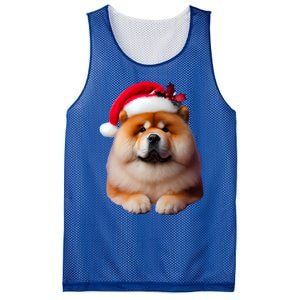 Chow Chow With Santa Hat Christmas Dog Owner Lover Xmas Mom Gift Mesh Reversible Basketball Jersey Tank