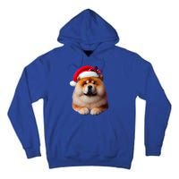 Chow Chow With Santa Hat Christmas Dog Owner Lover Xmas Mom Gift Tall Hoodie