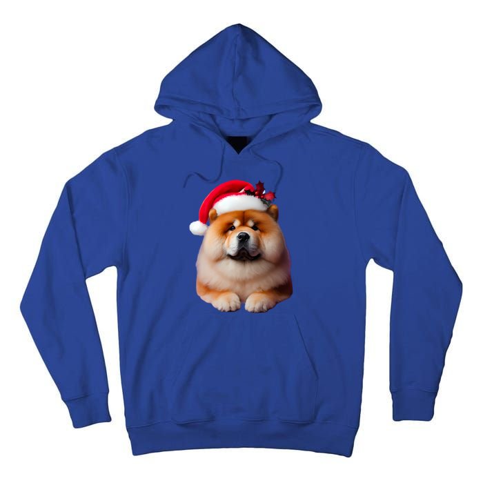 Chow Chow With Santa Hat Christmas Dog Owner Lover Xmas Mom Gift Tall Hoodie