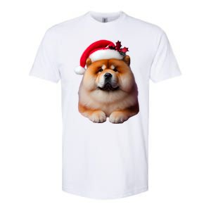 Chow Chow With Santa Hat Christmas Dog Owner Lover Xmas Mom Gift Softstyle CVC T-Shirt