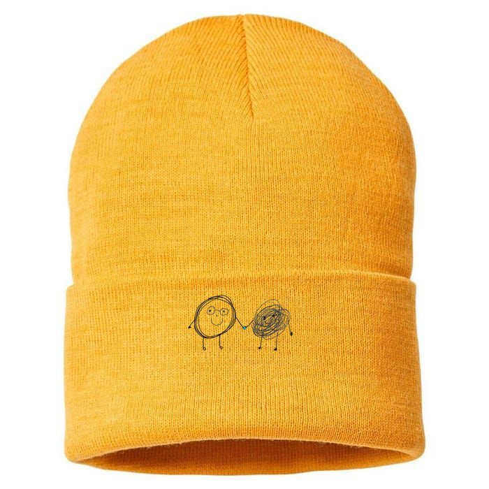 Connection. Calm With Chaos. Help Chaos With Connection. Sustainable Knit Beanie