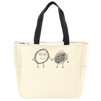 Connection. Calm With Chaos. Help Chaos With Connection. Zip Tote Bag