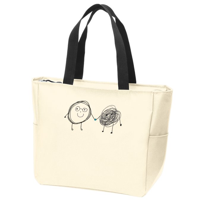 Connection. Calm With Chaos. Help Chaos With Connection. Zip Tote Bag