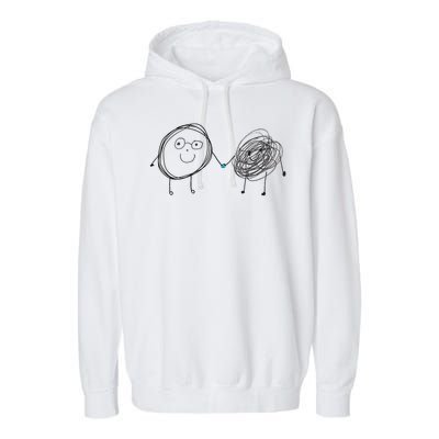 Connection. Calm With Chaos. Help Chaos With Connection. Garment-Dyed Fleece Hoodie