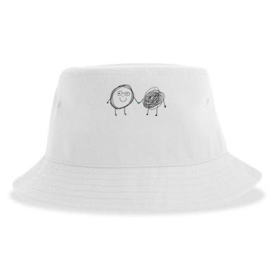 Connection. Calm With Chaos. Help Chaos With Connection. Sustainable Bucket Hat