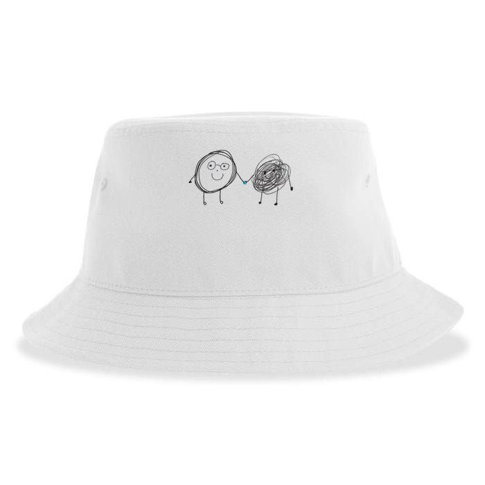 Connection. Calm With Chaos. Help Chaos With Connection. Sustainable Bucket Hat