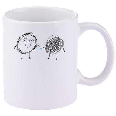 Connection. Calm With Chaos. Help Chaos With Connection. 11oz C Handle Ceramic Mug