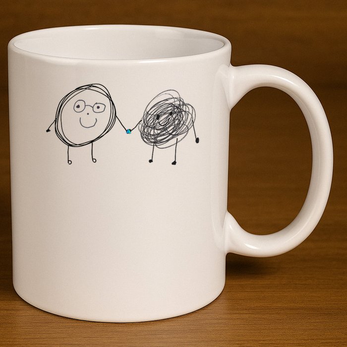 Connection. Calm With Chaos. Help Chaos With Connection. 11oz C Handle Ceramic Mug