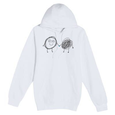 Connection. Calm With Chaos. Help Chaos With Connection. Premium Pullover Hoodie