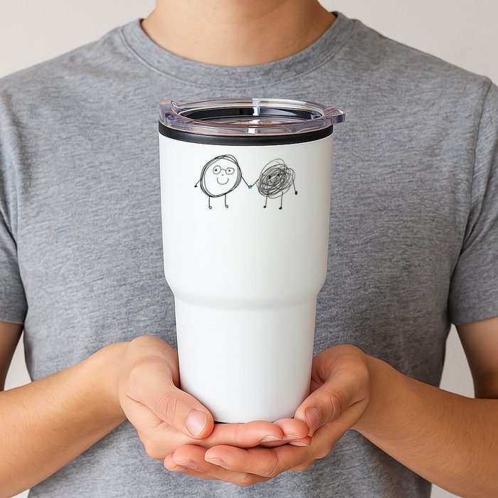 Connection. Calm With Chaos. Help Chaos With Connection. Tumbler