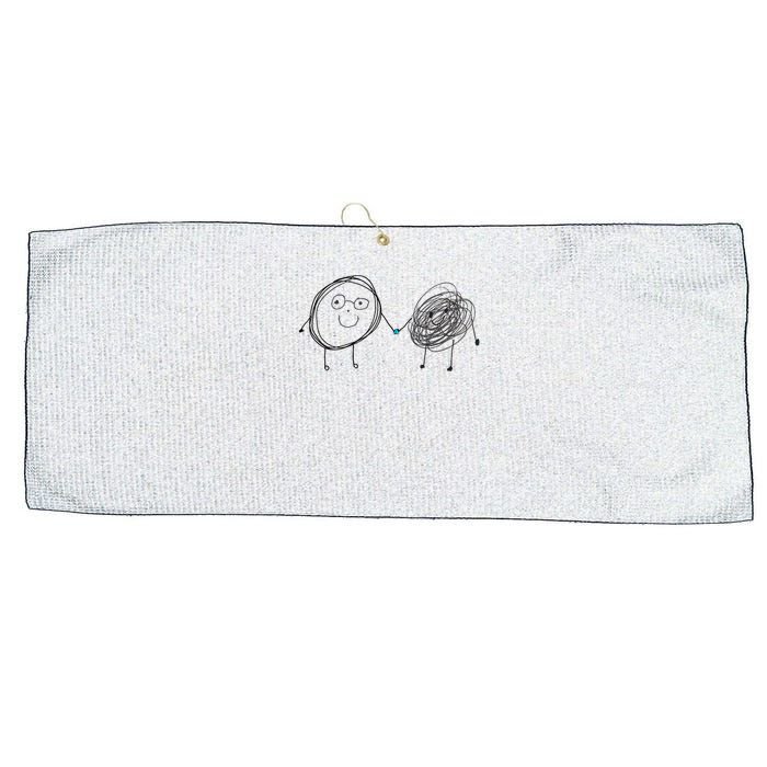 Connection. Calm With Chaos. Help Chaos With Connection. Large Microfiber Waffle Golf Towel