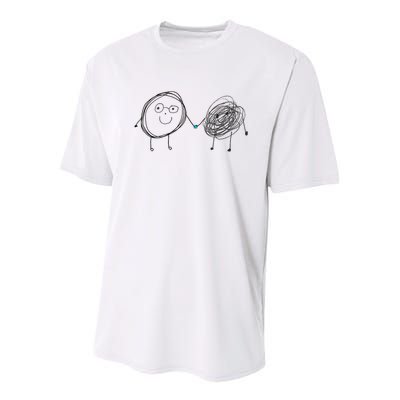 Connection. Calm With Chaos. Help Chaos With Connection. Youth Performance Sprint T-Shirt
