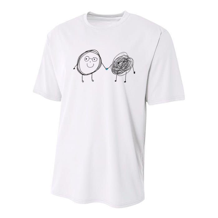 Connection. Calm With Chaos. Help Chaos With Connection. Youth Performance Sprint T-Shirt