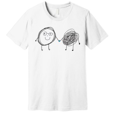 Connection. Calm With Chaos. Help Chaos With Connection. Premium T-Shirt