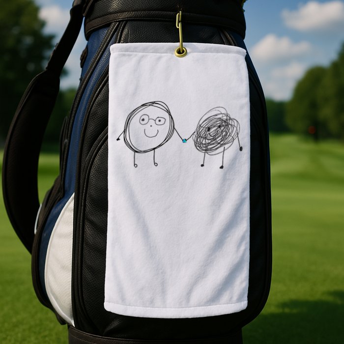Connection. Calm With Chaos. Help Chaos With Connection. Golf Towel