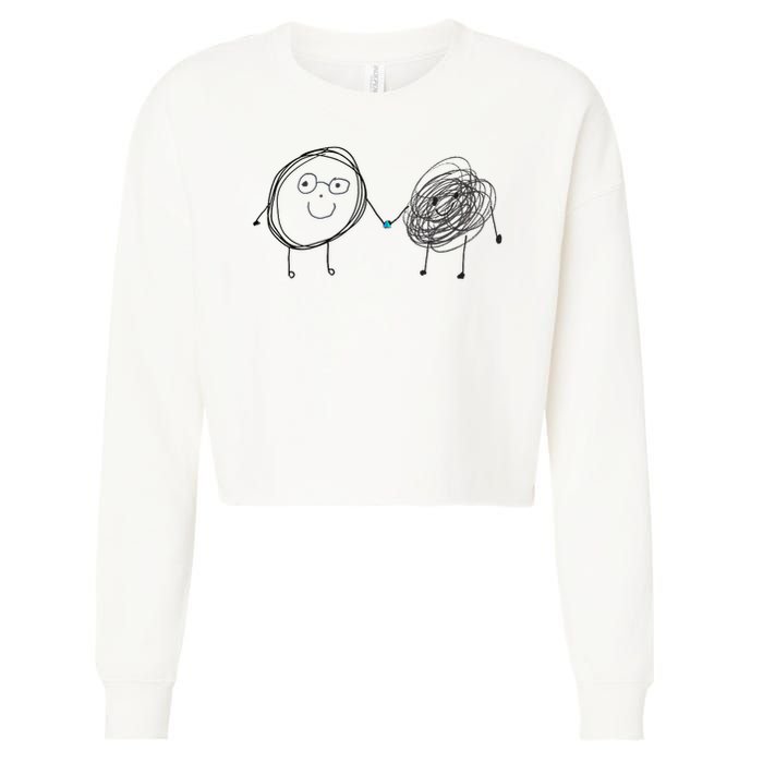 Connection. Calm With Chaos. Help Chaos With Connection. Cropped Pullover Crew