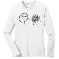 Connection. Calm With Chaos. Help Chaos With Connection. Ladies Long Sleeve Shirt