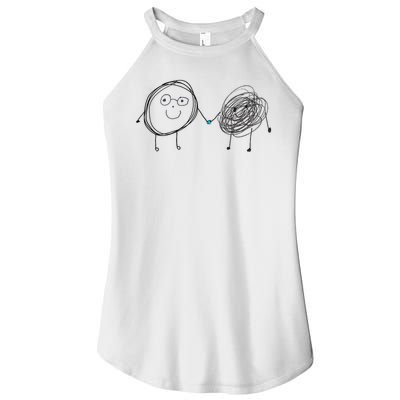 Connection. Calm With Chaos. Help Chaos With Connection. Women's Perfect Tri Rocker Tank