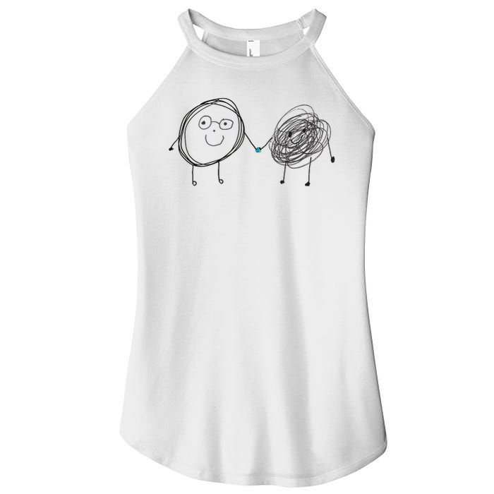 Connection. Calm With Chaos. Help Chaos With Connection. Women's Perfect Tri Rocker Tank