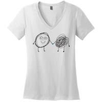 Connection. Calm With Chaos. Help Chaos With Connection. Women's V-Neck T-Shirt